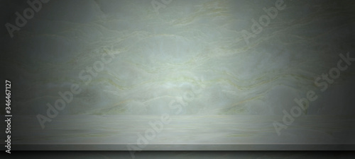 Countertop, wall white marble stone with floor design of decoration clean background.used for montage or display product, marble natural texture backdrop.