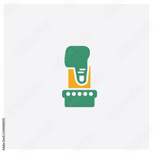 Ballot concept 2 colored icon. Isolated orange and green Ballot vector symbol design. Can be used for web and mobile UI/UX