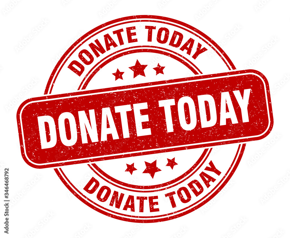 donate today stamp. donate today label. round grunge sign donate today stamp. donate today label. round grunge sign