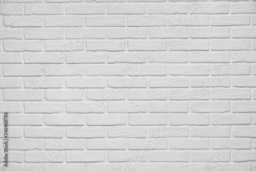 A white indoor brick wall abstract background or texture, new and clean, studio shoot