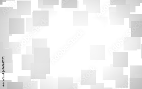 White abstract background. Misty backdrop with grey squares. 3D illustration