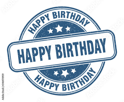 Free Download happy birthday stamp. happy birthday round grunge sign. label - GFXLoad