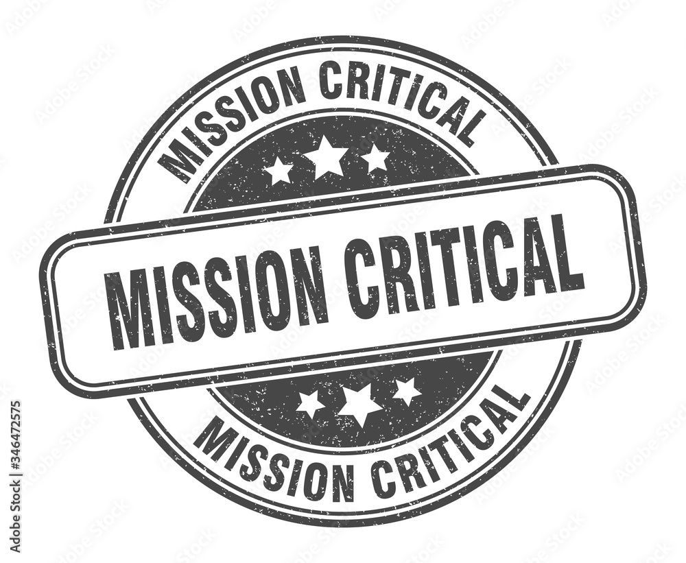 Fototapeta premium mission critical stamp. mission critical round grunge sign. label