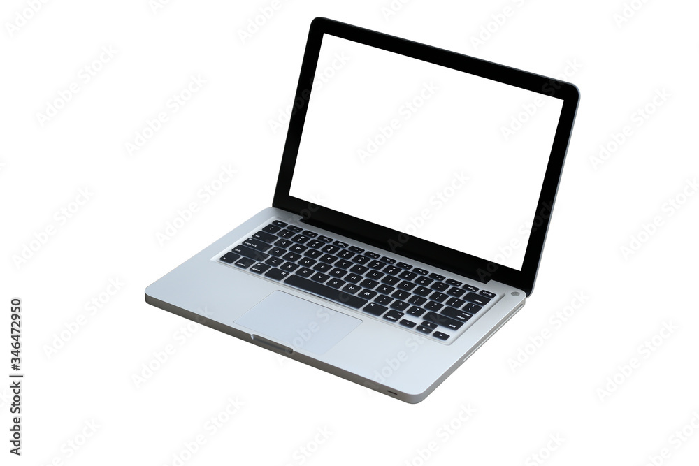 Isolated Laptop computer with white blank screen monitor on white background Isolated Laptop computer with white blank screen monitor on white background