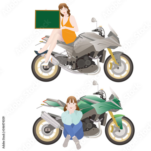 バイクと女性