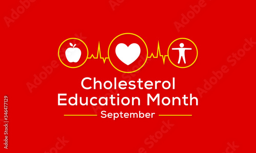 Vector illustration on the theme of National Cholesterol education month observed each year during September.