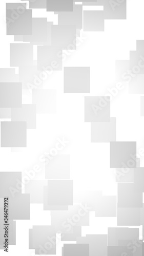 White abstract background. Misty backdrop with grey squares. 3D illustration