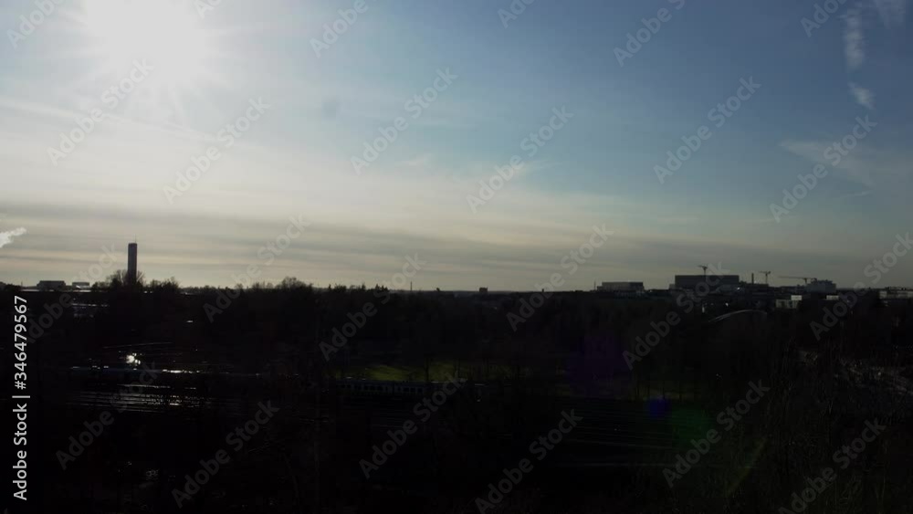 Timelapse of cityscape in backlight on a clear bright day Timelapse of cityscape in backlight on a clear bright day