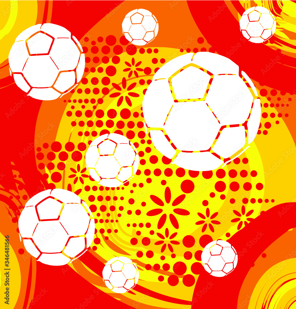 Obraz premium soccer ball and player graphic design vector art