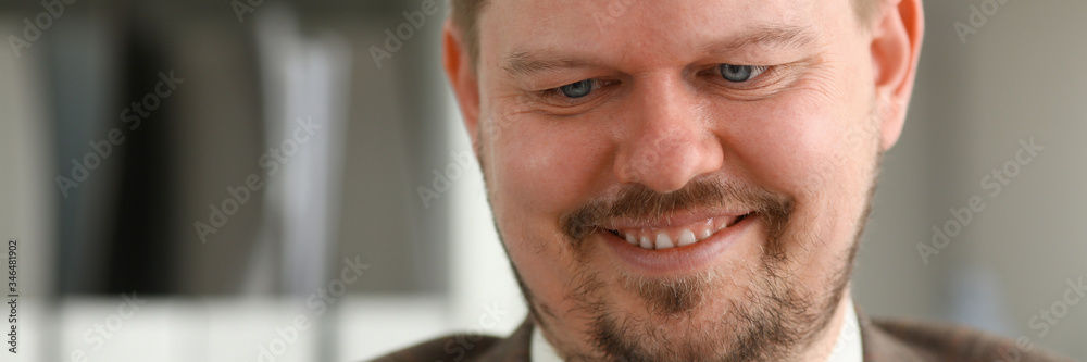 Handsome smiling businessman talk cellphone Handsome smiling businessman talk cellphone