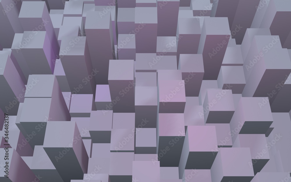 Abstract pink gray elegant cube geometric background. Chaotically advanced rectangular bars. 3D Rendering, 3D illustration Abstract pink gray elegant cube geometric background. Chaotically advanced rectangular bars. 3D Rendering, 3D illustration