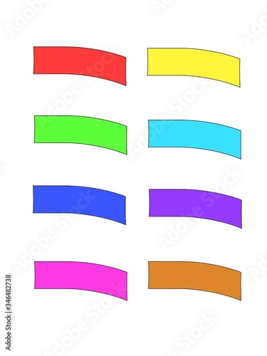 set of colorful ribbons
