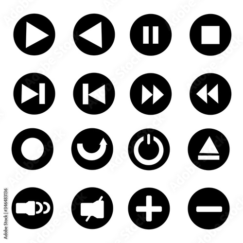Control button icons. Turn on and off.
