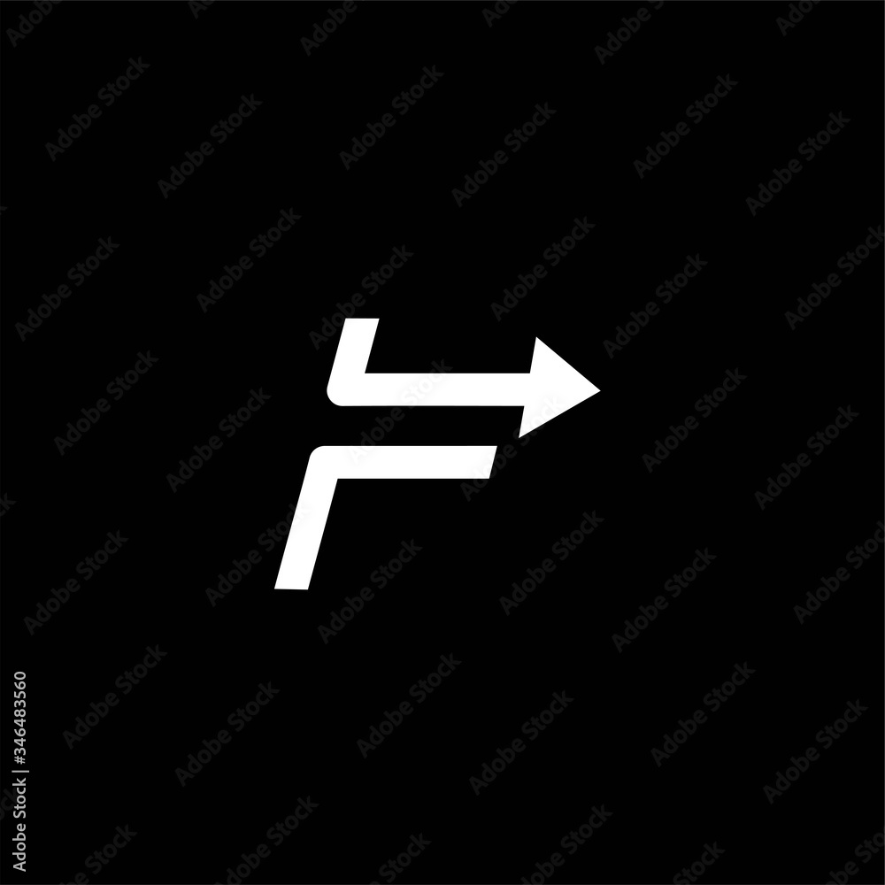 Arrow letter f logo icon design Royalty Free Vector Image Arrow letter f logo icon design Royalty Free Vector Image