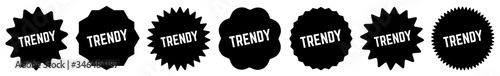 Trendy Tag Black | Icon | Sticker | Label | Variations