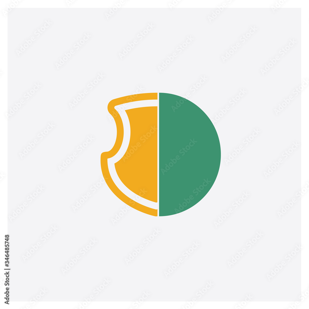 Fototapeta premium Internet concept 2 colored icon. Isolated orange and green Internet vector symbol design. Can be used for web and mobile UI/UX