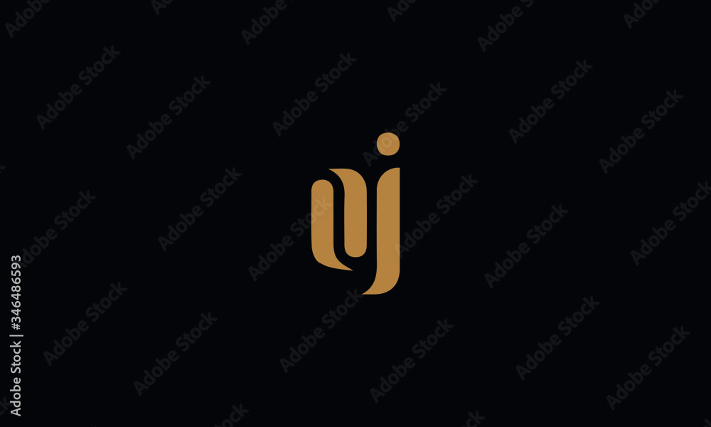 Letter OJ with cuts abstract alphabet, font, text, typography, initials design in gold color with black background icon for the logo Letter OJ with cuts abstract alphabet, font, text, typography, initials design in gold color with black background icon for the logo
