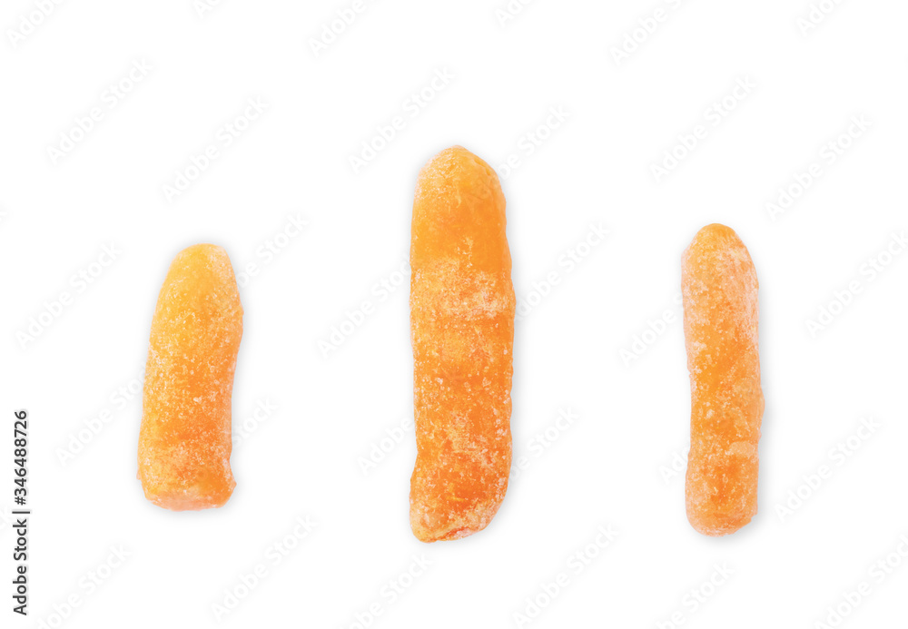 Small carrot many on white background isolation Small carrot many on white background isolation