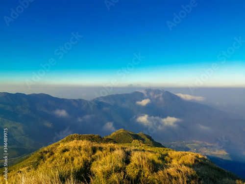 View from peak of Yangmingshannational park, Seven 7 star peak, national park, travel in Taipei Taiwan Asia