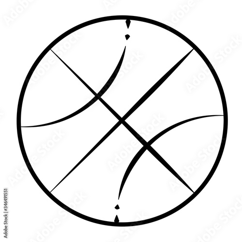 Basketball ball icon vector illustration