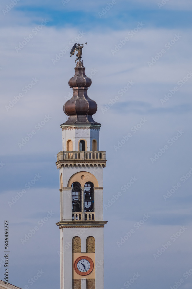 Italian Bell Tower in Bottrighe, Rovigo, Italy - 19th century