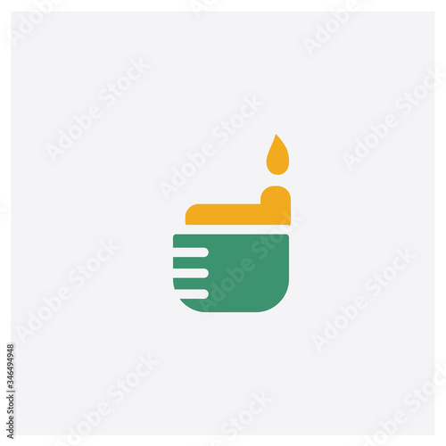 Dipa concept 2 colored icon. Isolated orange and green Dipa vector symbol design. Can be used for web and mobile UI/UX