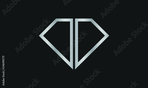 Diamond Shaped Letter D or Letter DD Iconic Logo Design, logo design for Jewelry Company Store.