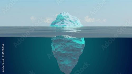 3D Tip of The Iceberg Animation with Underwater Reveal photo