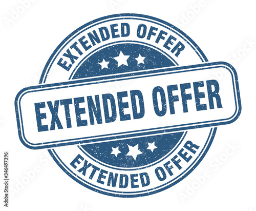 extended offer stamp. extended offer round grunge sign. label