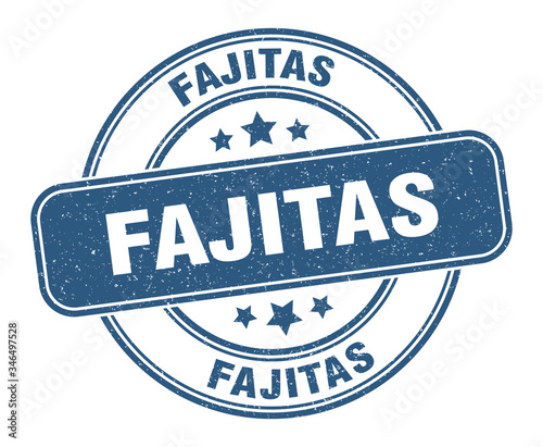 fajitas stamp. fajitas label. round grunge sign