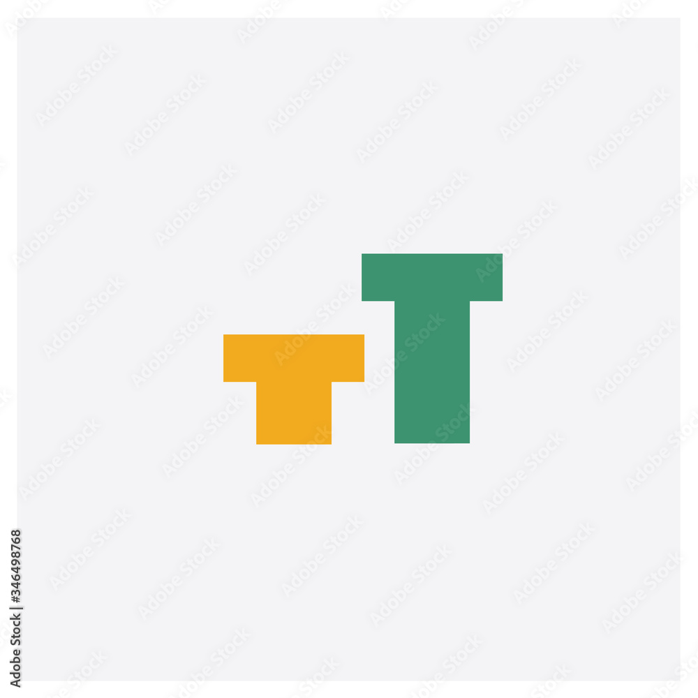 Fototapeta premium Pipe concept 2 colored icon. Isolated orange and green Pipe vector symbol design. Can be used for web and mobile UI/UX