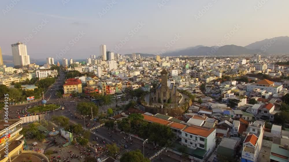 Aerial view of Christ the King Cathedral aka Stone Church or Nha Trang Cathedral Aerial view of Christ the King Cathedral aka Stone Church or Nha Trang Cathedral