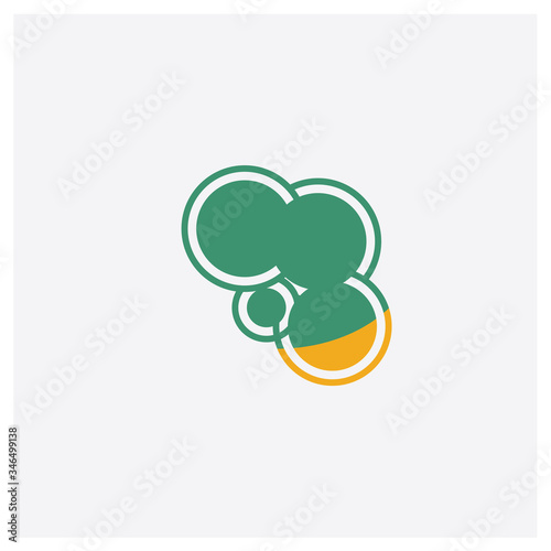Game center concept 2 colored icon. Isolated orange and green Game center vector symbol design. Can be used for web and mobile UI/UX