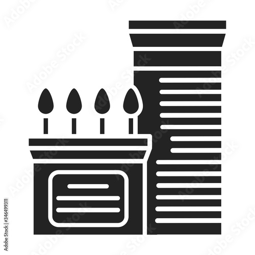 Cotton swabs and sponges glyph black icon. Makeup, hygiene products sign. Pictogram for web page, mobile app, promo. UI UX GUI design element.