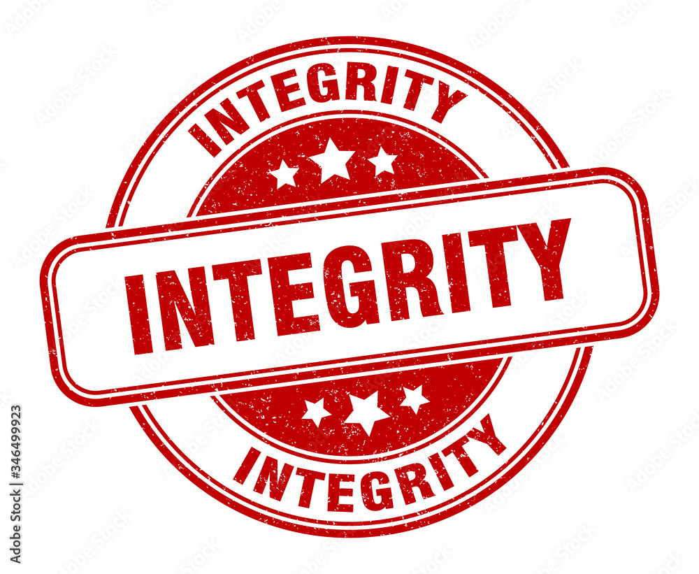 integrity stamp. integrity round grunge sign. label integrity stamp. integrity round grunge sign. label