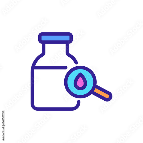 cream jar research icon vector. cream jar research sign. color symbol illustration