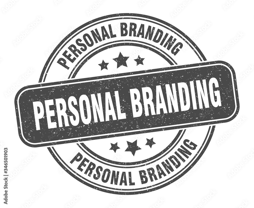 personal branding stamp. personal branding label. round grunge sign