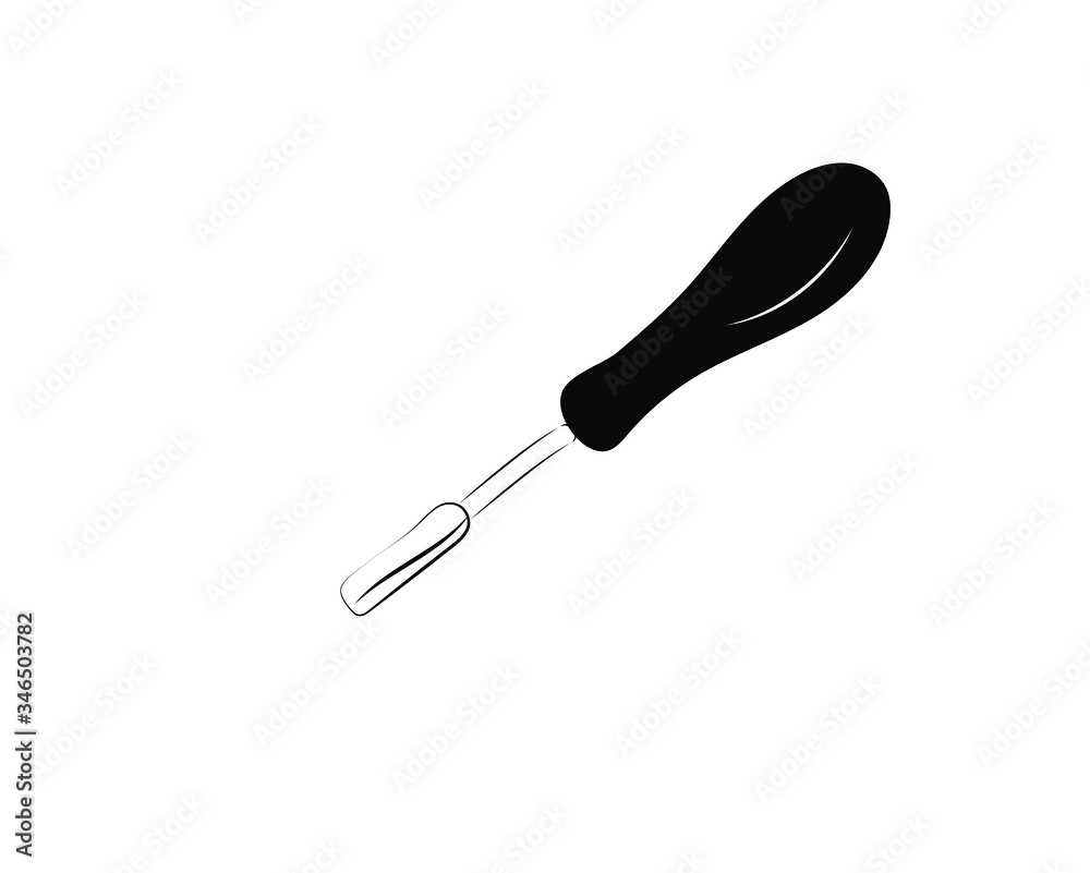 vector screwdriver. Simple illustration of tools to work vector screwdriver. Simple illustration of tools to work