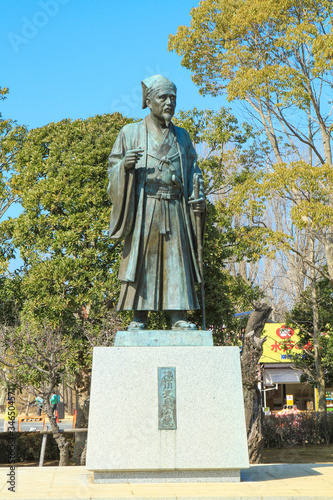 千波湖 徳川光圀公像