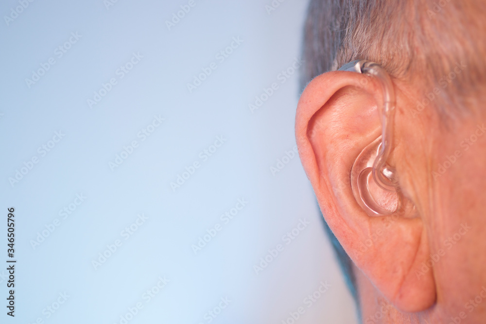Fototapeta premium Man with hearing aid