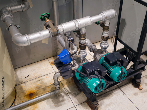Photos water pump booster system panel for piping