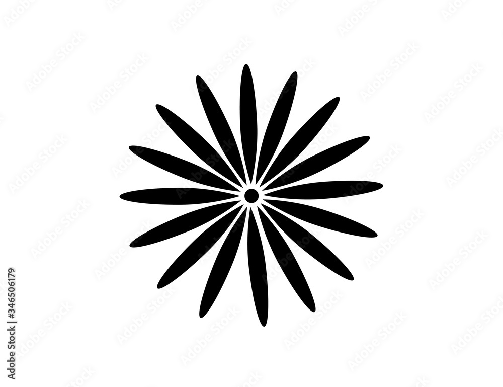 Vector icon - flower (cornflower). Vector icon - flower (cornflower).