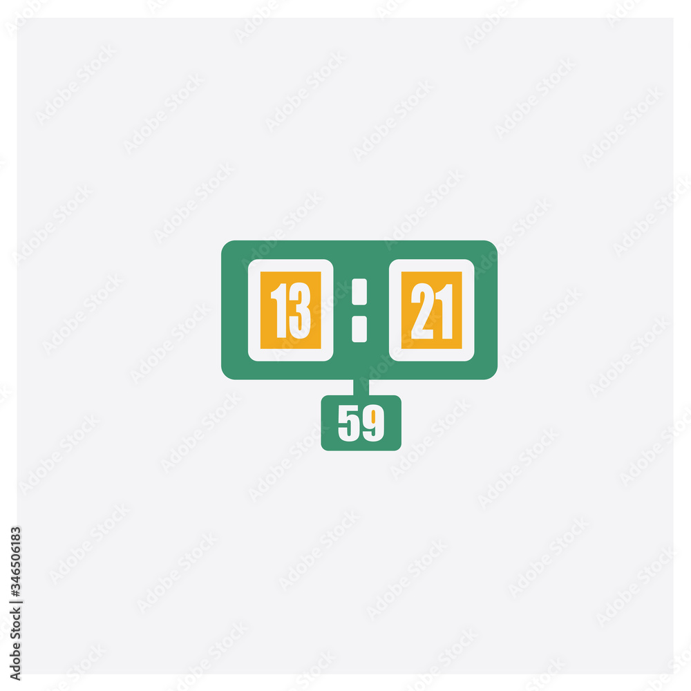Fototapeta premium Terminal Watch concept 2 colored icon. Isolated orange and green Terminal Watch vector symbol design. Can be used for web and mobile UI/UX