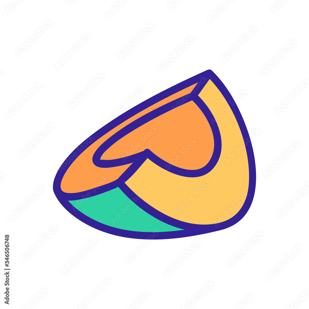 cut quarter melon icon vector. cut quarter melon sign. color symbol illustration cut quarter melon icon vector. cut quarter melon sign. color symbol illustration