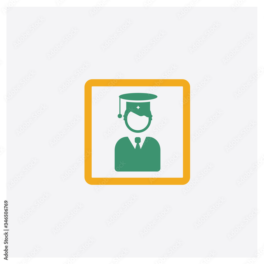 Photography concept 2 colored icon. Isolated orange and green Photography vector symbol design. Can be used for web and mobile UI/UX