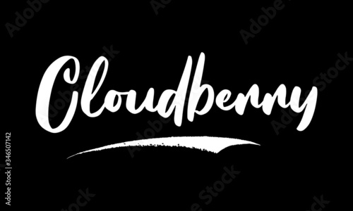 Cloudberry Calligraphy Black Color Text On Black Background