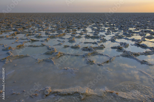 Danakil desert with salt structures  Ethiopia