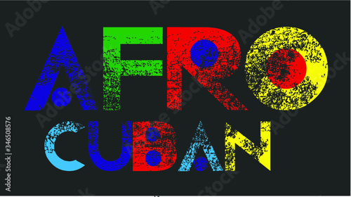 Afro cuban print embroidery graphic design vector art