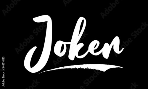 Joker Calligraphy Black Color Text On Black Background
