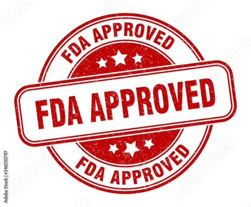 fda approved stamp. fda approved round grunge sign. label